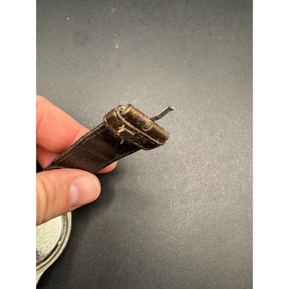 Swiss Army 6000 Diver Watch 300M Men's Date Black Dial Brown Nylon Leather Band - Picture 5 of 7